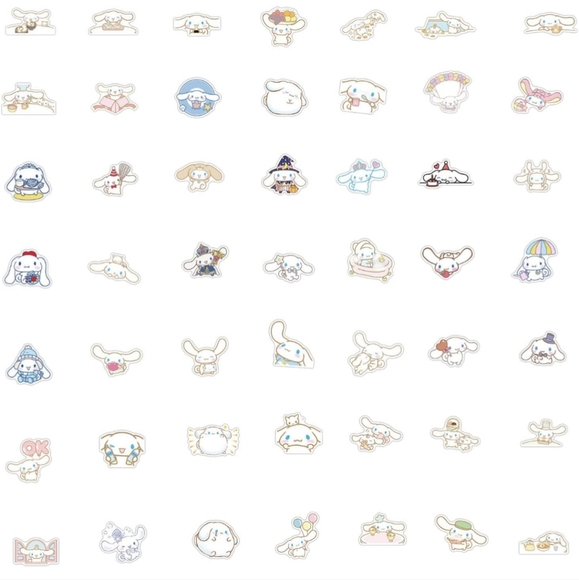 Cinnamoroll Sticker set 100 pc Colorful white vinyl sticker bumper water bottle - Picture 4 of 4